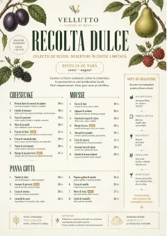 Seasonal Pastry menu template preview