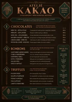 Chocolate Atelier menu template preview