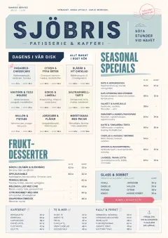 Cafe Dessert Case menu template preview