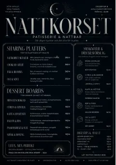 Midnight Sweets menu template preview