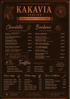 Chocolate Atelier menu template preview