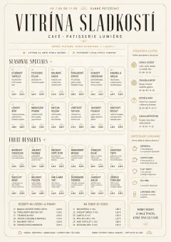 Cafe Dessert Case menu template preview