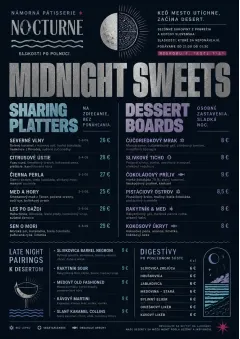 Midnight Sweets menu template preview
