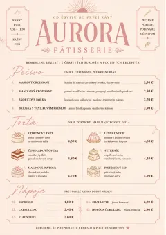 Patisserie Counter menu template preview
