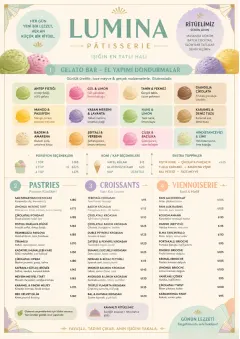 Gelato Bright menu template preview