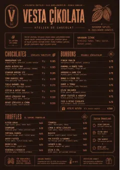 Chocolate Atelier menu template preview