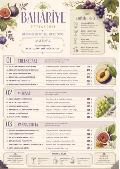 Seasonal Pastry menu template preview