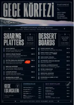 Midnight Sweets menu template preview