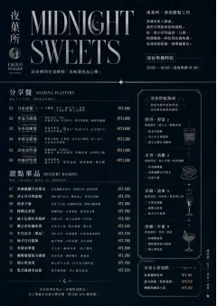 Midnight Sweets menu template preview
