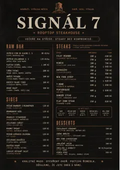 Classic Steakhouse menu template preview