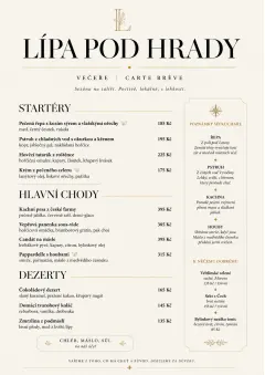 Chef Carte Brève menu template preview