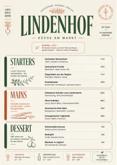Chef Carte Brève menu template preview