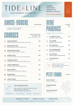 Modern Tasting Menu menu template preview