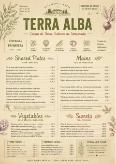 Farm-to-Table Supper menu template preview
