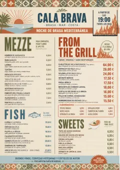 Mediterranean Grill Night menu template preview