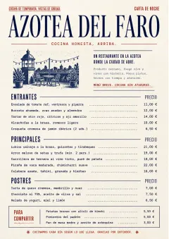 Chef Carte Brève menu template preview