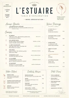 Modern Tasting Menu menu template preview