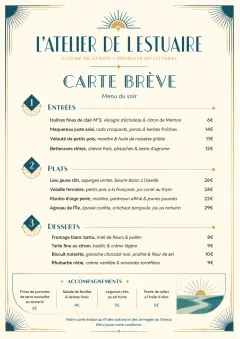 Chef Carte Brève menu template preview