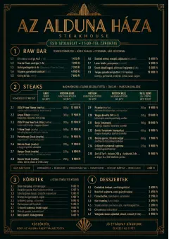 Classic Steakhouse menu template preview