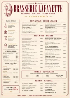 Brasserie Dinner menu template preview