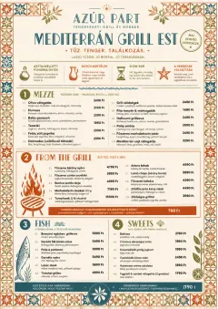 Mediterranean Grill Night menu template preview
