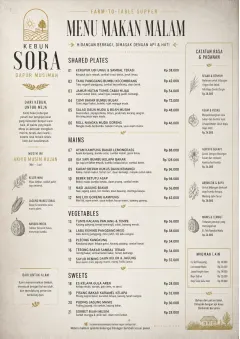 Farm-to-Table Supper menu template preview