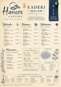 Kaiseki Evening menu template preview