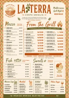 Mediterranean Grill Night menu template preview