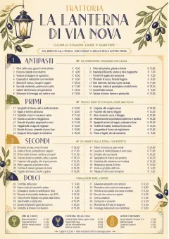 Trattoria Evening menu template preview