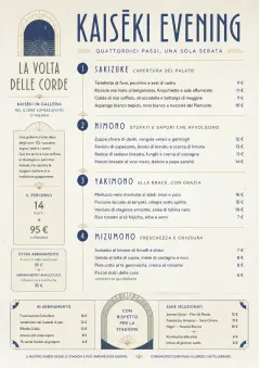 Kaiseki Evening menu template preview