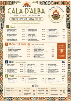 Mediterranean Grill Night menu template preview