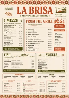 Mediterranean Grill Night menu template preview