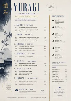 Kaiseki Evening menu template preview