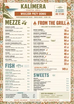 Mediterranean Grill Night menu template preview
