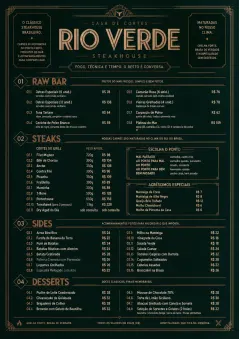 Classic Steakhouse menu template preview