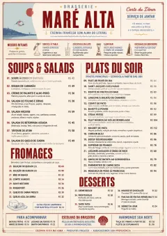 Brasserie Dinner menu template preview