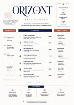 Modern Tasting Menu menu template preview