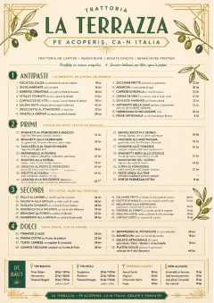 Trattoria Evening menu template preview