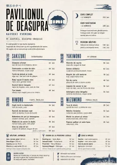 Kaiseki Evening menu template preview