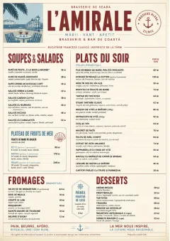 Brasserie Dinner menu template preview