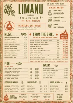 Mediterranean Grill Night menu template preview