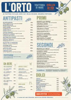 Trattoria Evening menu template preview