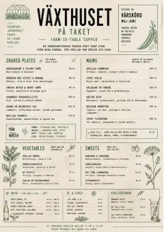 Farm-to-Table Supper menu template preview