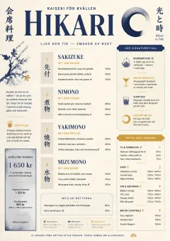 Kaiseki Evening menu template preview
