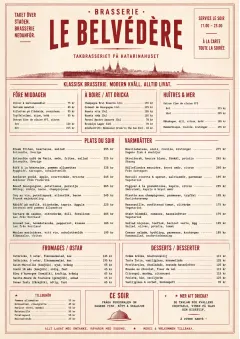 Brasserie Dinner menu template preview