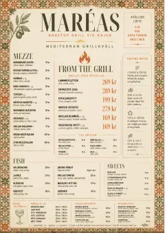 Mediterranean Grill Night menu template preview