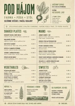 Farm-to-Table Supper menu template preview