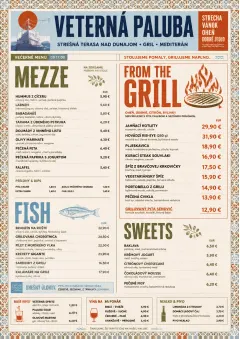 Mediterranean Grill Night menu template preview