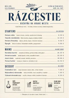 Chef Carte Brève menu template preview