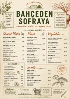 Farm-to-Table Supper menu template preview